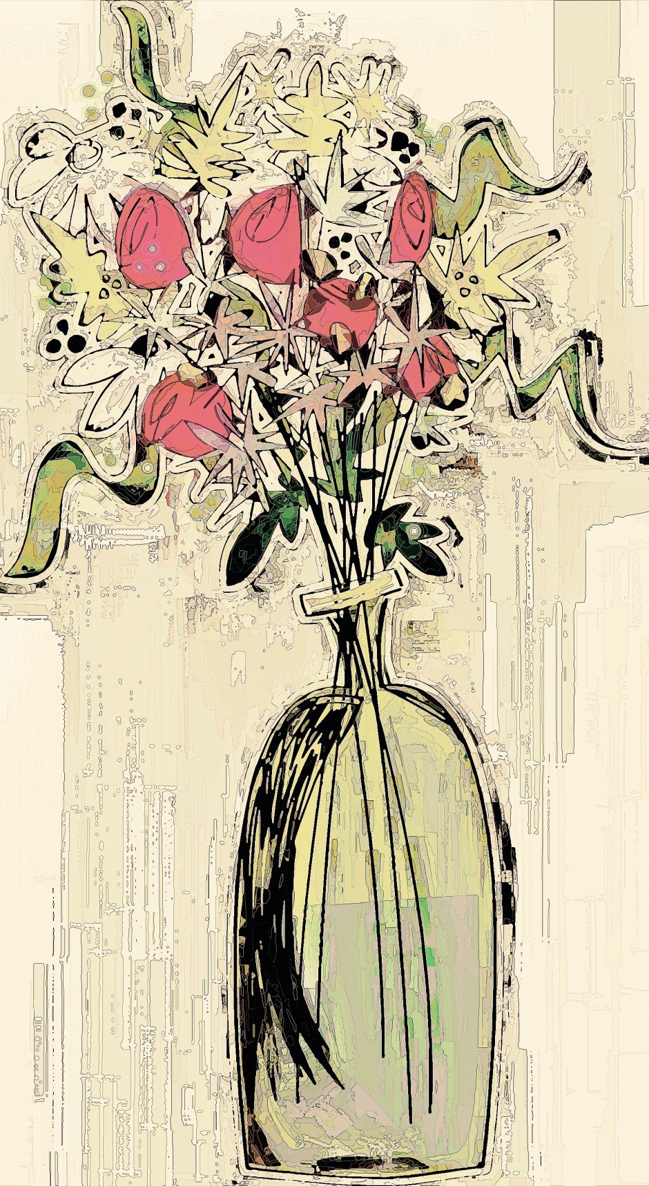 flower vase rasterized – Version 2